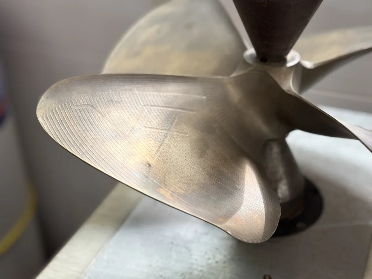 Nibral Propeller Repair before repair