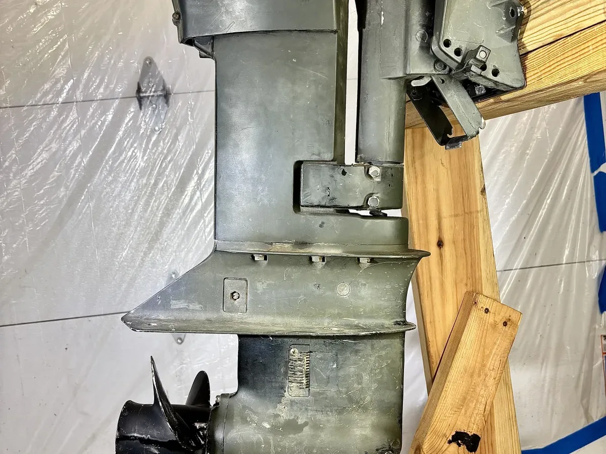 Skeg & Lower Unit Restoration before repair