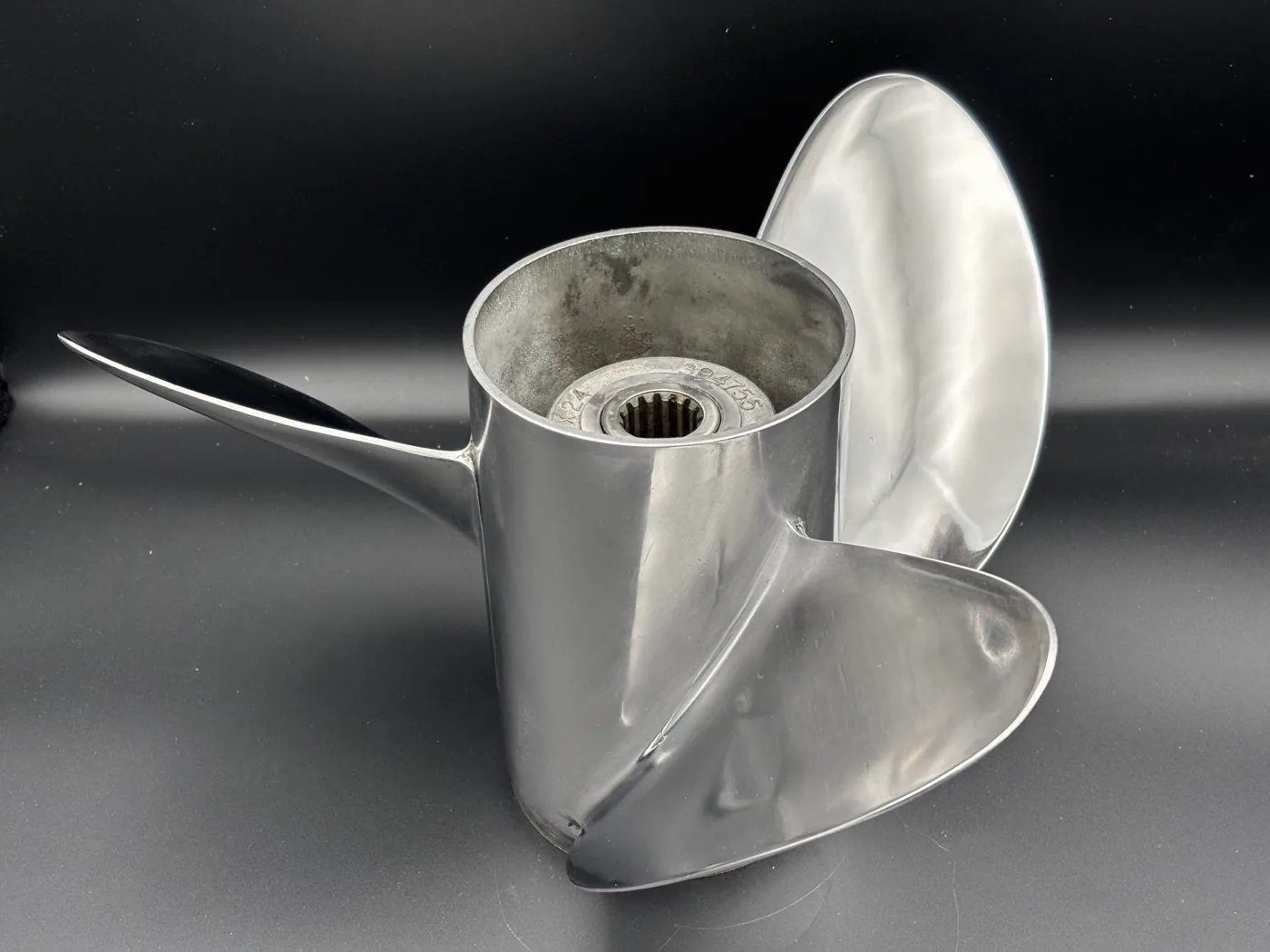 Stainless propeller after repair
