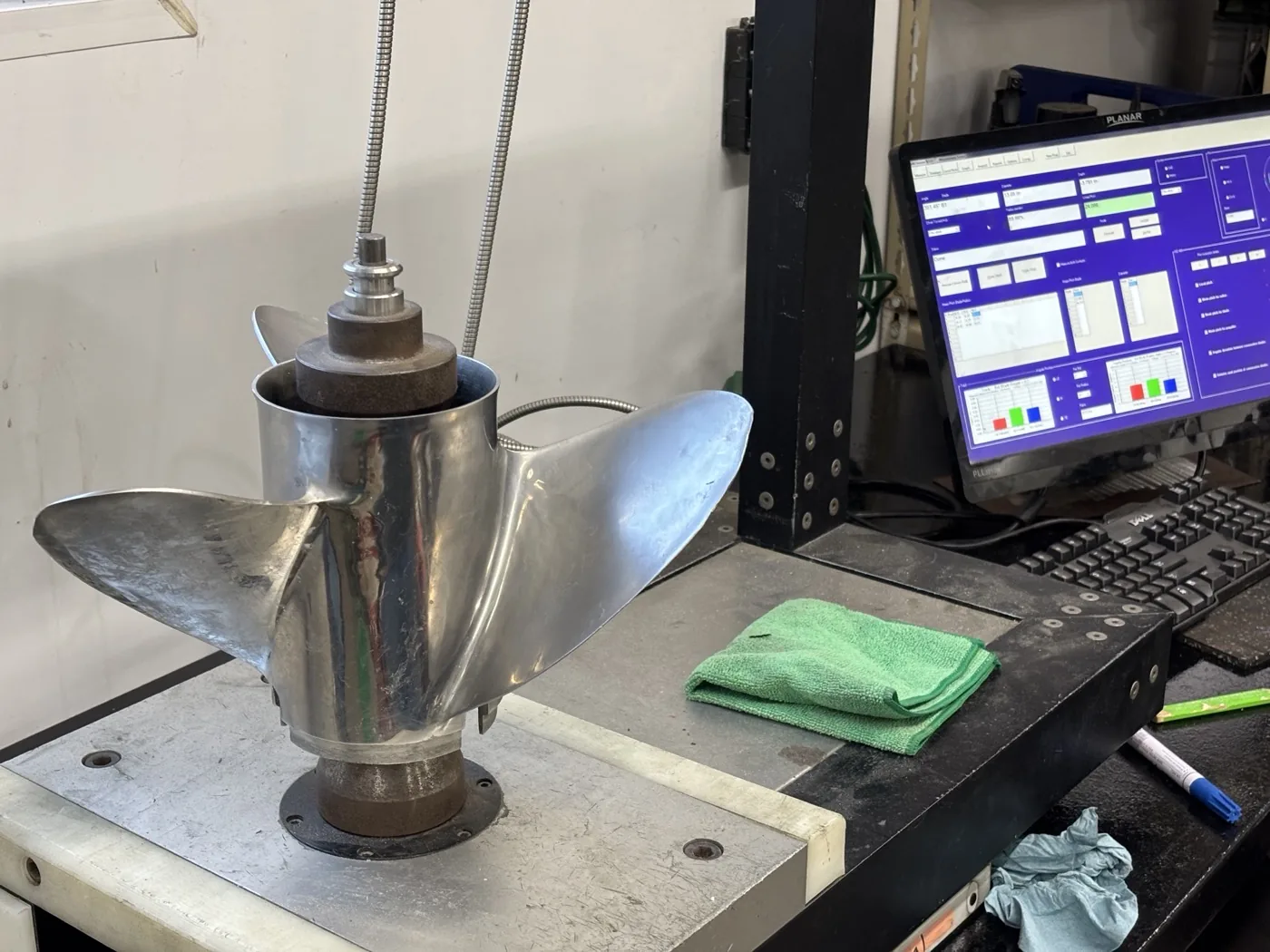 Nibral propeller before repair